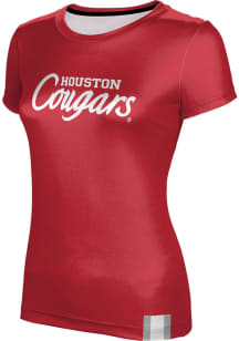 ProSphere Houston Cougars Womens Red Solid Short Sleeve T-Shirt