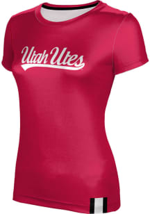 ProSphere Utah Utes Womens Red Solid Short Sleeve T-Shirt