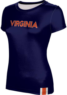 ProSphere Virginia Cavaliers Womens Navy Blue Solid Short Sleeve T-Shirt