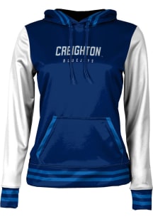 ProSphere Creighton Bluejays Womens Navy Blue Letterman Hooded Sweatshirt
