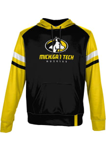 ProSphere Michigan Tech Huskies Mens Black Old School Long Sleeve Hoodie