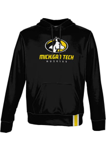 ProSphere Michigan Tech Huskies Mens Black Solid Long Sleeve Hoodie