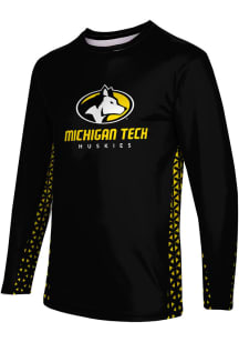 ProSphere Michigan Tech Huskies Black Geometric Long Sleeve T Shirt