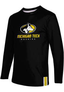 ProSphere Michigan Tech Huskies Black Solid Long Sleeve T Shirt