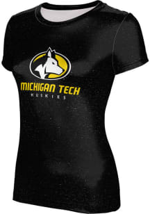 ProSphere Michigan Tech Huskies Womens Black Heather Short Sleeve T-Shirt