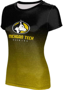 ProSphere Michigan Tech Huskies Womens Black Ombre Short Sleeve T-Shirt