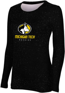 ProSphere Michigan Tech Huskies Womens Black Heather LS Tee