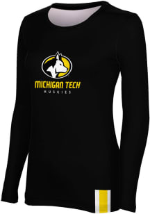 ProSphere Michigan Tech Huskies Womens Black Solid LS Tee
