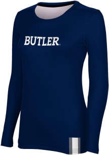 ProSphere Butler Bulldogs Womens Navy Blue Solid LS Tee