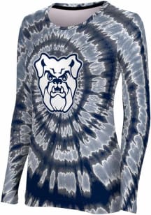 ProSphere Butler Bulldogs Womens Navy Blue Tie Dye LS Tee