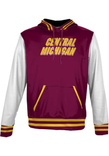 ProSphere Central Michigan Chippewas Youth Maroon Letterman Long Sleeve Hoodie