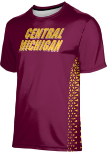 ProSphere Central Michigan Chippewas Maroon Geometric Short Sleeve T Shirt