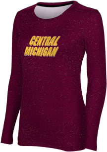 ProSphere Central Michigan Chippewas Womens Maroon Heather LS Tee