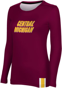 ProSphere Central Michigan Chippewas Womens Maroon Solid LS Tee