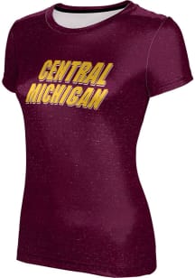 ProSphere Central Michigan Chippewas Womens Maroon Heather Short Sleeve T-Shirt