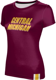 ProSphere Central Michigan Chippewas Womens Maroon Solid Short Sleeve T-Shirt
