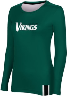 ProSphere Cleveland State Vikings Womens Green Solid LS Tee
