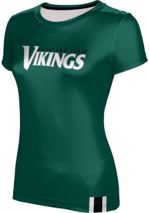 ProSphere Cleveland State Vikings Womens Green Solid Short Sleeve T-Shirt
