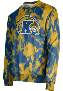 ProSphere Kent State Golden Flashes Mens Navy Blue Grunge Long Sleeve Crew Sweatshirt