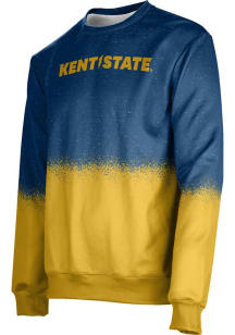 ProSphere Kent State Golden Flashes Mens Navy Blue Spray Long Sleeve Crew Sweatshirt