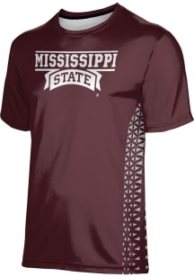 ProSphere Mississippi State Bulldogs Maroon Geometric Short Sleeve T Shirt