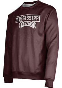 ProSphere Mississippi State Bulldogs Mens Maroon Heather Long Sleeve Crew Sweatshirt