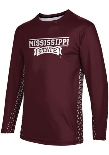 ProSphere Mississippi State Bulldogs Maroon Geometric Long Sleeve T Shirt