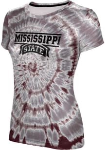 ProSphere Mississippi State Bulldogs Womens Maroon Tie Dye Short Sleeve T-Shirt