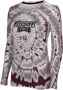 ProSphere Mississippi State Bulldogs Womens Maroon Tie Dye LS Tee