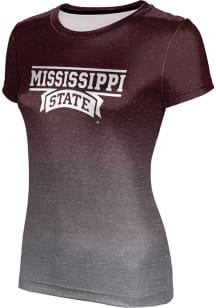 ProSphere Mississippi State Bulldogs Womens Maroon Ombre Short Sleeve T-Shirt