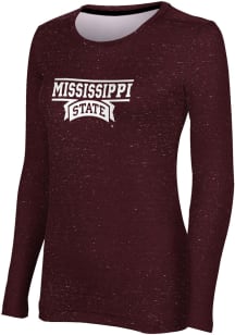 ProSphere Mississippi State Bulldogs Womens Maroon Heather LS Tee