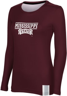 ProSphere Mississippi State Bulldogs Womens Maroon Solid LS Tee