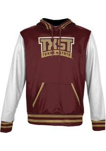 ProSphere Texas State Bobcats Youth Maroon Letterman Long Sleeve Hoodie
