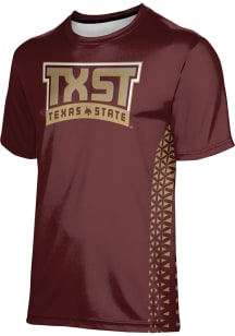 ProSphere Texas State Bobcats Youth Maroon Geometric Short Sleeve T-Shirt