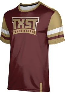 ProSphere Texas State Bobcats Youth Maroon Old School Short Sleeve T-Shirt
