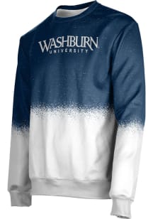 ProSphere Washburn Ichabods Mens Blue Spray Long Sleeve Crew Sweatshirt