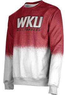 ProSphere Western Kentucky Hilltoppers Mens Red Spray Long Sleeve Crew Sweatshirt