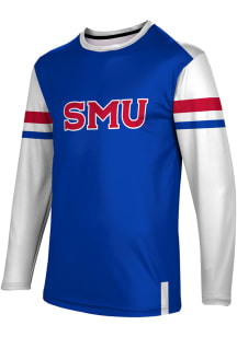 ProSphere SMU Mustangs Blue Old School Long Sleeve T Shirt