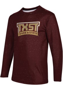 ProSphere Texas State Bobcats Maroon Heather Long Sleeve T Shirt