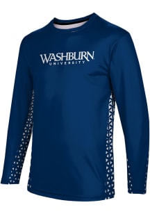 ProSphere Washburn Ichabods Blue Geometric Long Sleeve T Shirt