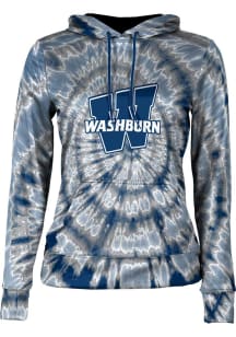 ProSphere Washburn Ichabods Womens Blue Tie Dye Hooded Sweatshirt