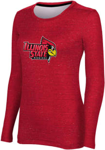ProSphere Illinois State Redbirds Womens Red Heather LS Tee