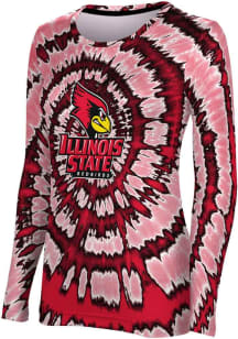 ProSphere Illinois State Redbirds Womens Red Tie Dye LS Tee