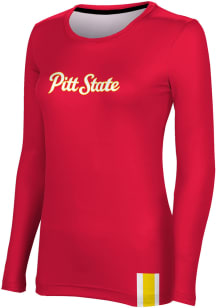 ProSphere Pitt State Gorillas Womens Red Solid LS Tee