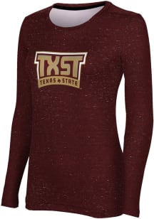 ProSphere Texas State Bobcats Womens Maroon Heather LS Tee