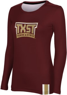 ProSphere Texas State Bobcats Womens Maroon Solid LS Tee