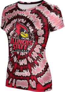 ProSphere Illinois State Redbirds Womens Red Tie Dye Short Sleeve T-Shirt