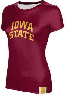 ProSphere Iowa State Cyclones Womens Cardinal Solid Short Sleeve T-Shirt