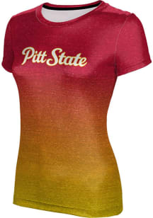 ProSphere Pitt State Gorillas Womens Red Ombre Short Sleeve T-Shirt