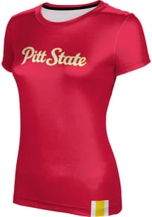 ProSphere Pitt State Gorillas Womens Red Solid Short Sleeve T-Shirt